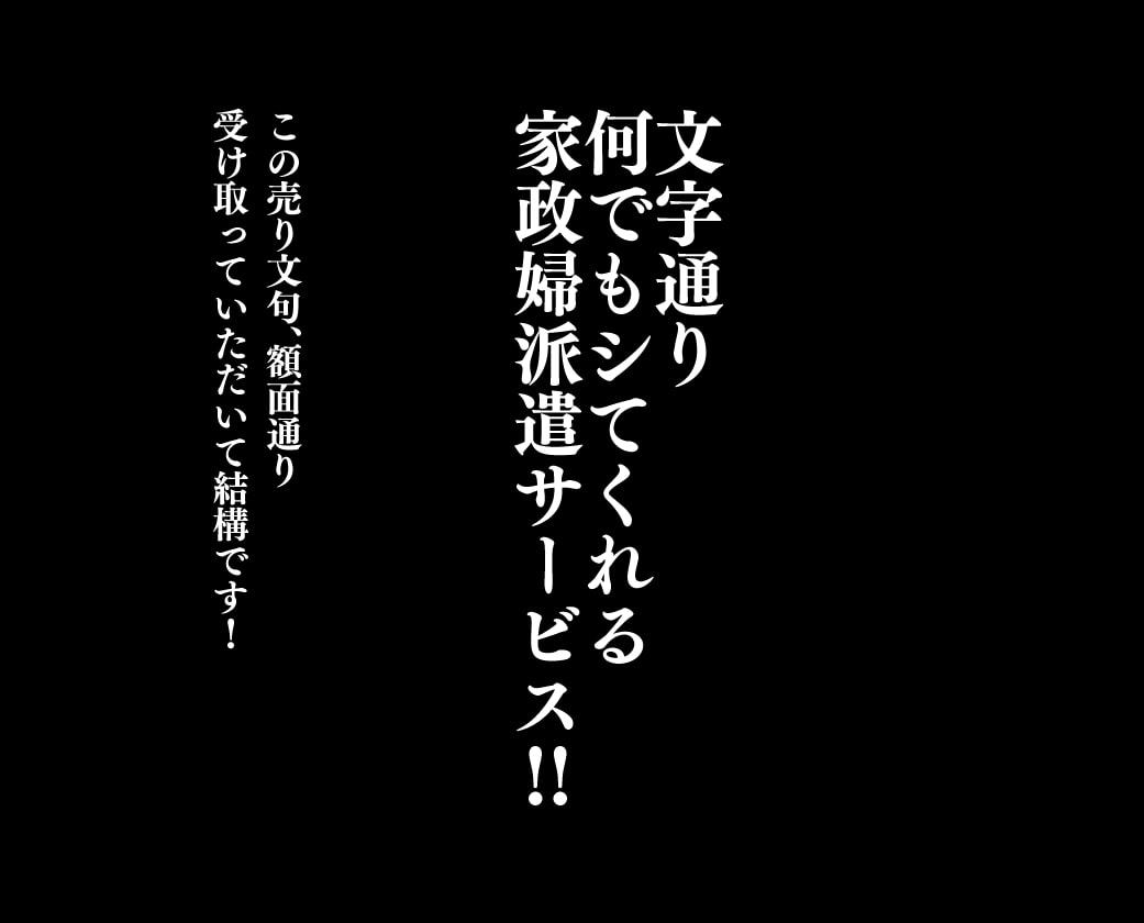 文字通り!何でもシてくれるお手伝いさん。