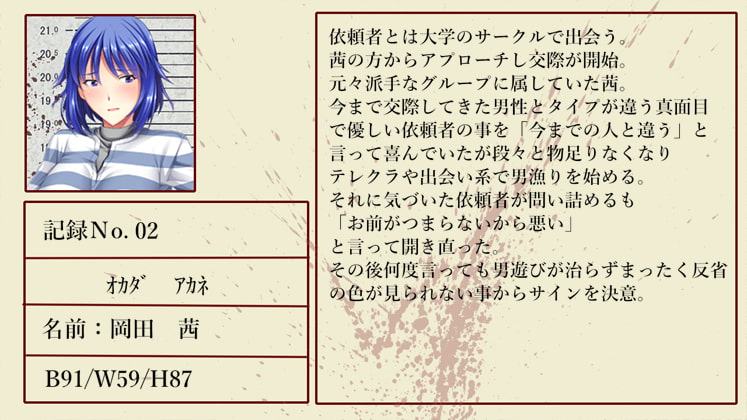 浮気女復讐サービス学園型監獄アルカトラズ～記録No.02淫乱彼女・茜～Dlsiteオリジナル原画集付