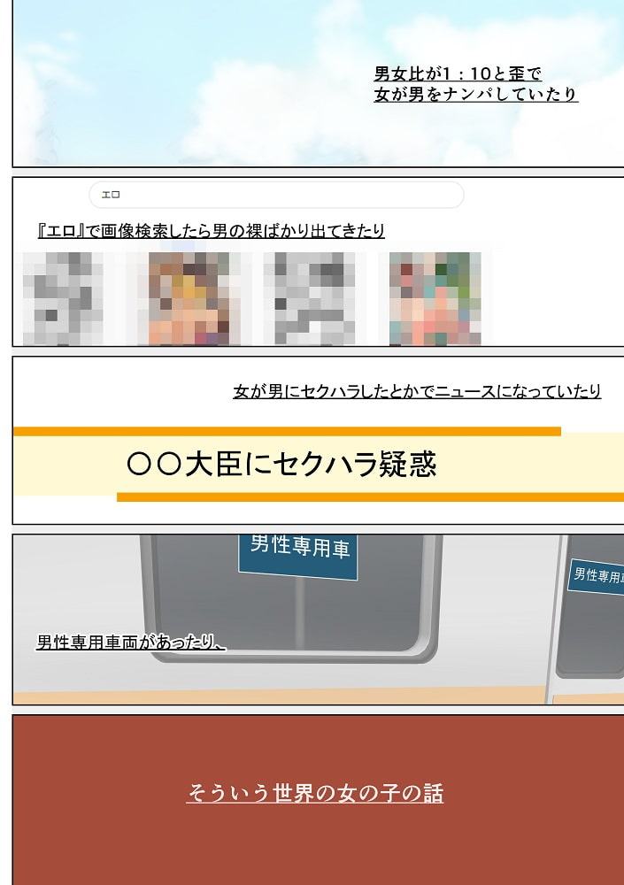 男女比が女に偏った世界の性交事情