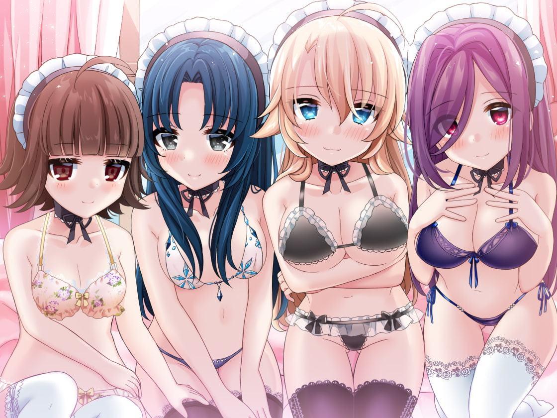 ハーレムオナサポ 4人のメイドにオナサポしてもらえるバイノーラル～冬、静華、シャルロッテ、梢～