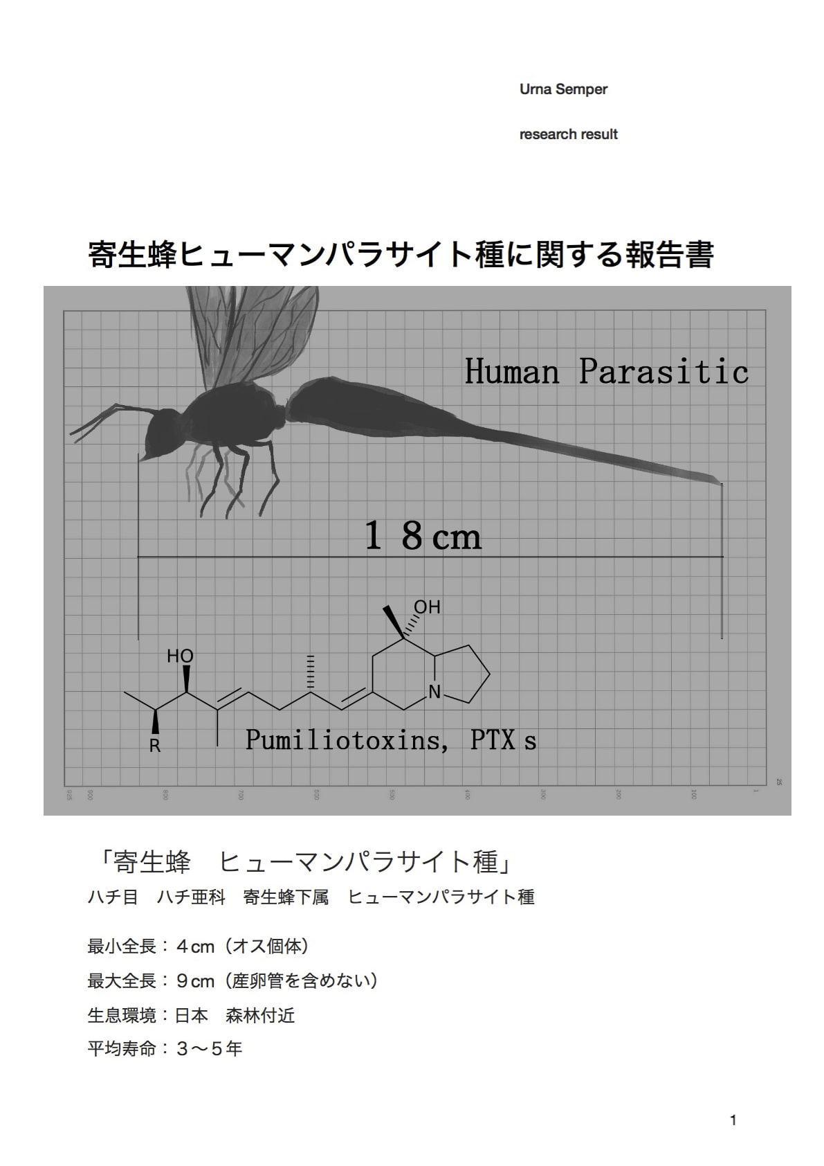 寄生蜂ヒューマンパラサイト種 研究レポート