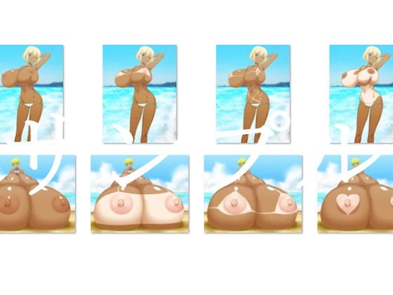 日焼け娘の爆乳超乳ミニCG集