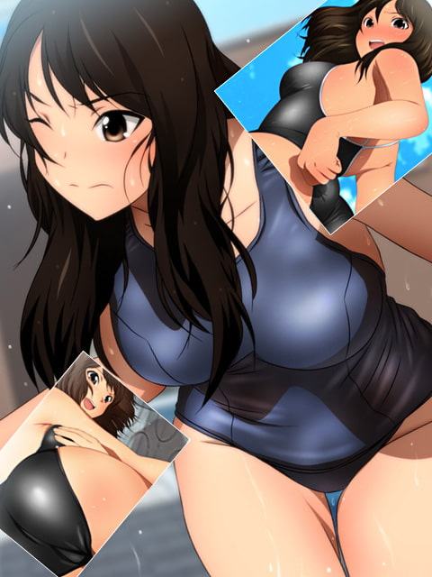 スクミズ的カノジョSP スク水クイコミ直し+プールと女子とスクール水着