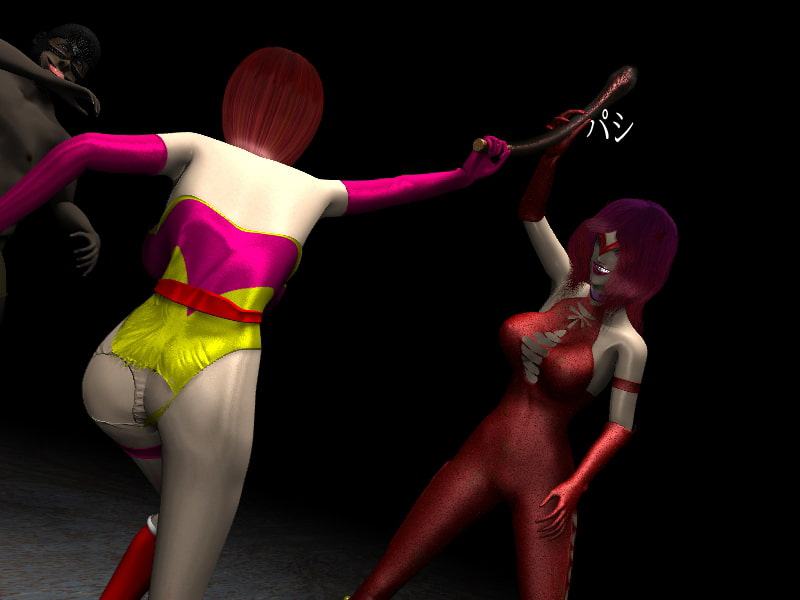 完敗、正義のハイレグレオタードヒロイン