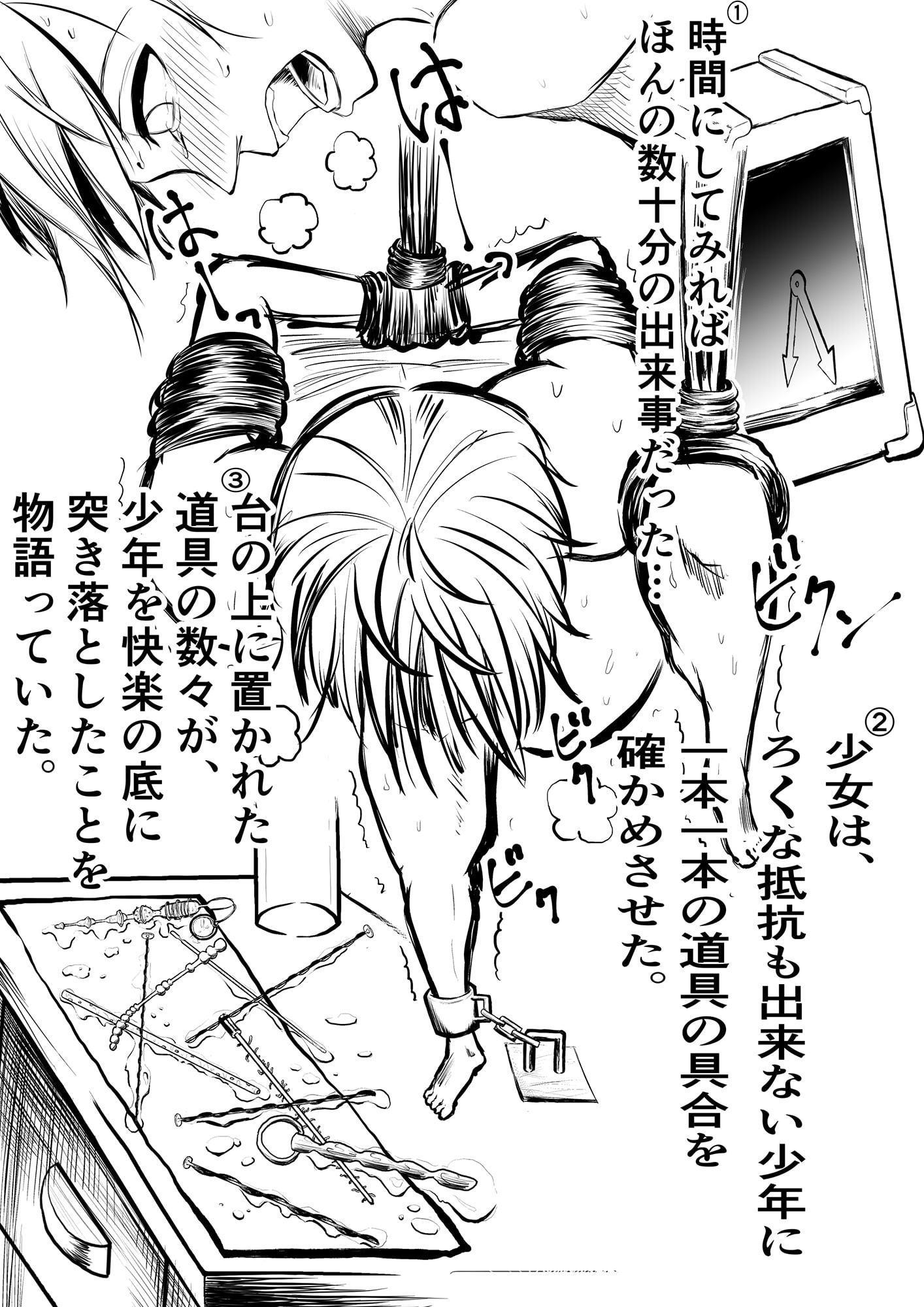 少年捕虜の片足吊り尋問