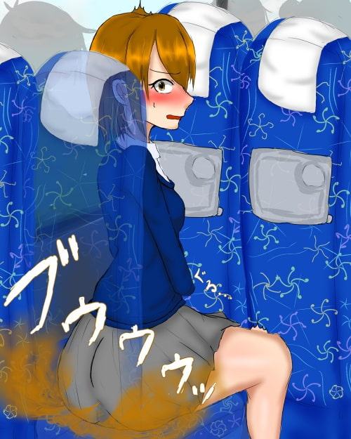 JKがバスの中でお腹を壊して脱糞してしまうお話