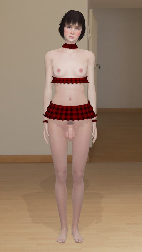 リアル男の娘 18歳 ユウ君 3DCG