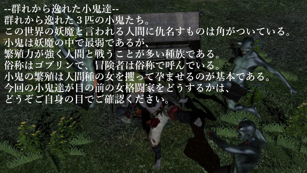 ファンタジー世界の小鬼戦闘-Hな戦場 女格闘家編-