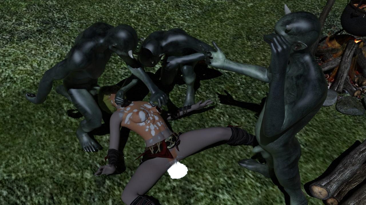 ファンタジー世界の小鬼戦闘-Hな戦場 女格闘家編-