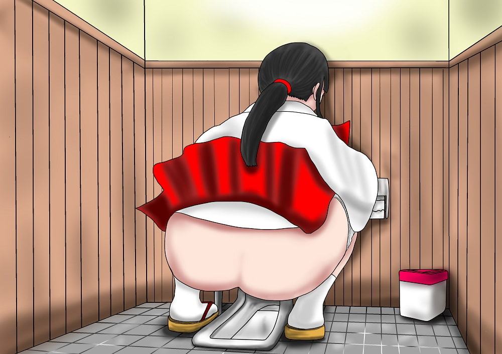 差分でトイレ覗き見3巫女さんJDのトイレ覗き見録