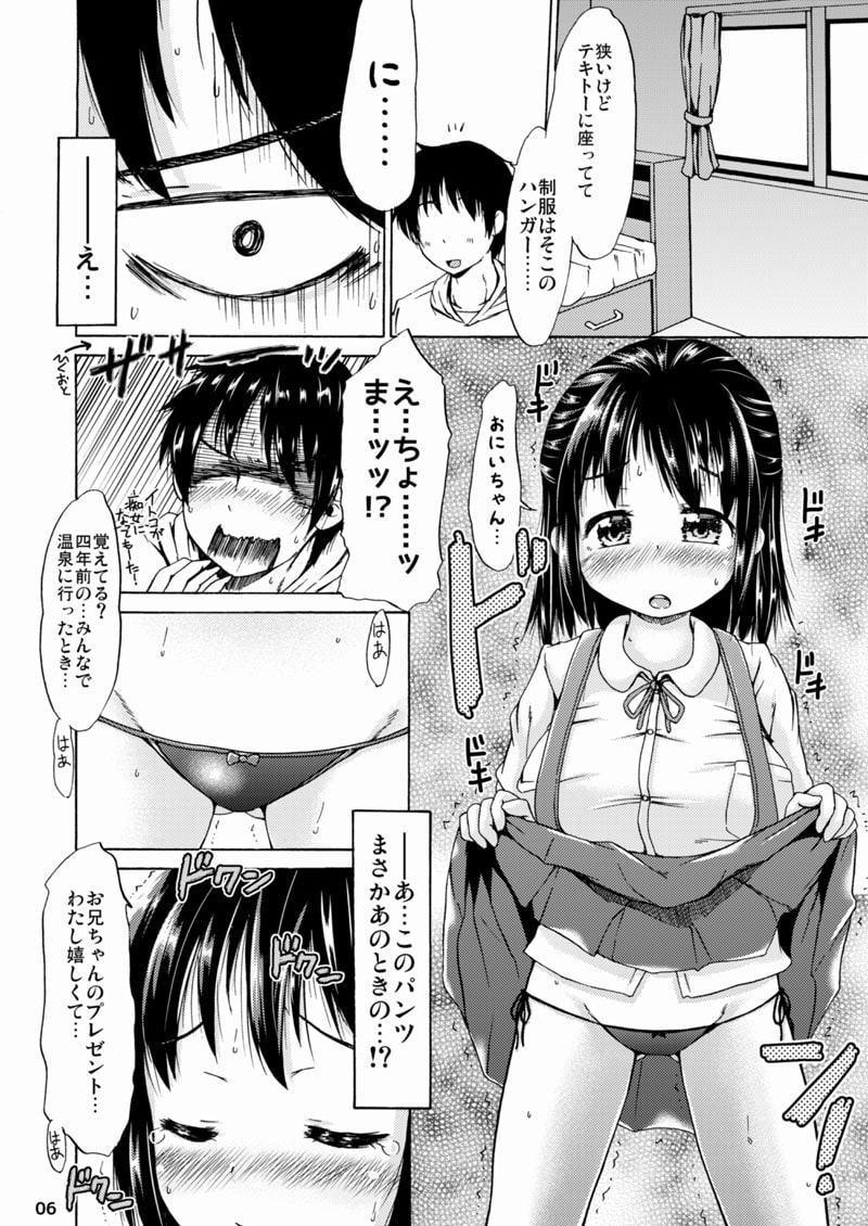 つりスカートとえっちなパンツでいとこのお兄ちゃんを誘惑してみたお話。