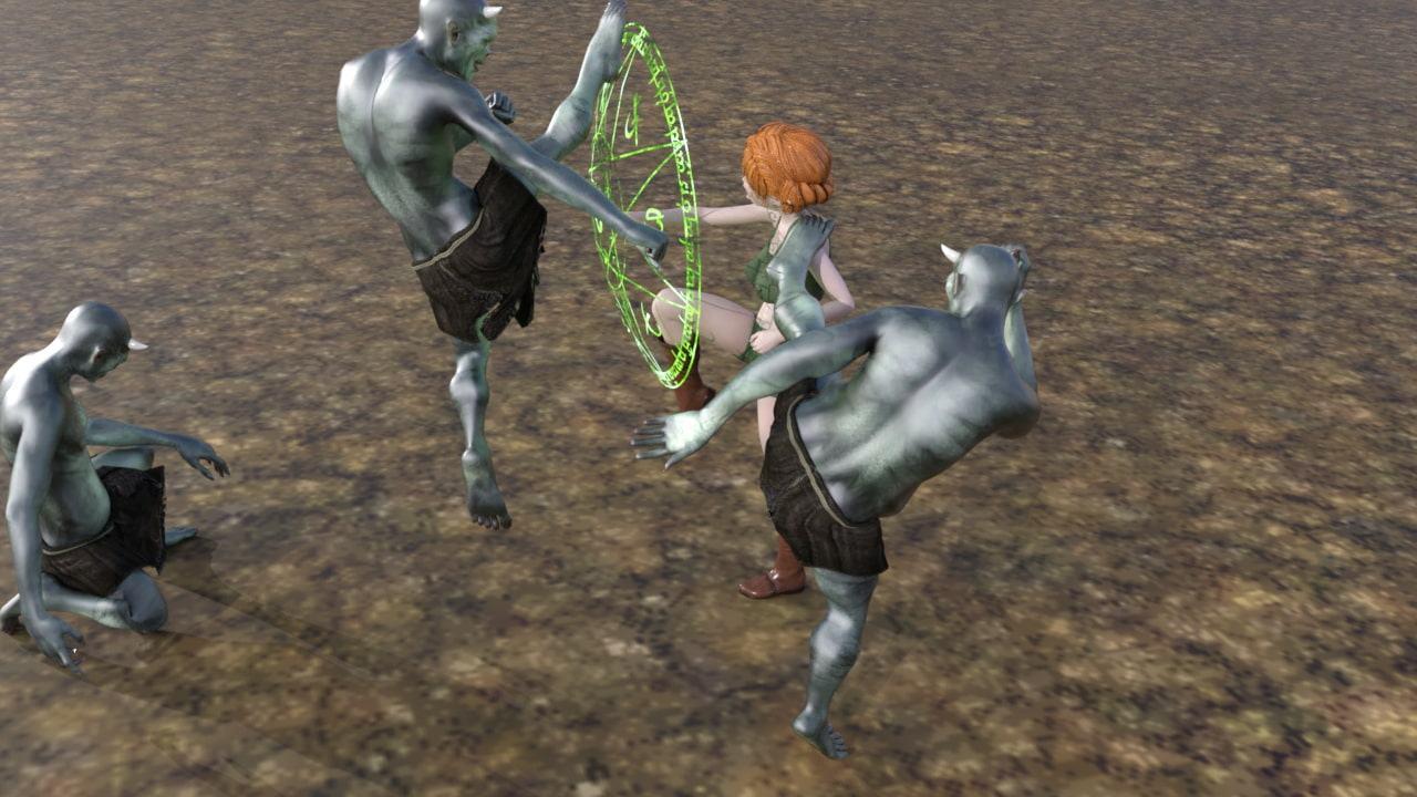 ファンタジー世界の小鬼戦闘-過激にHな戦場 女エルフ編-