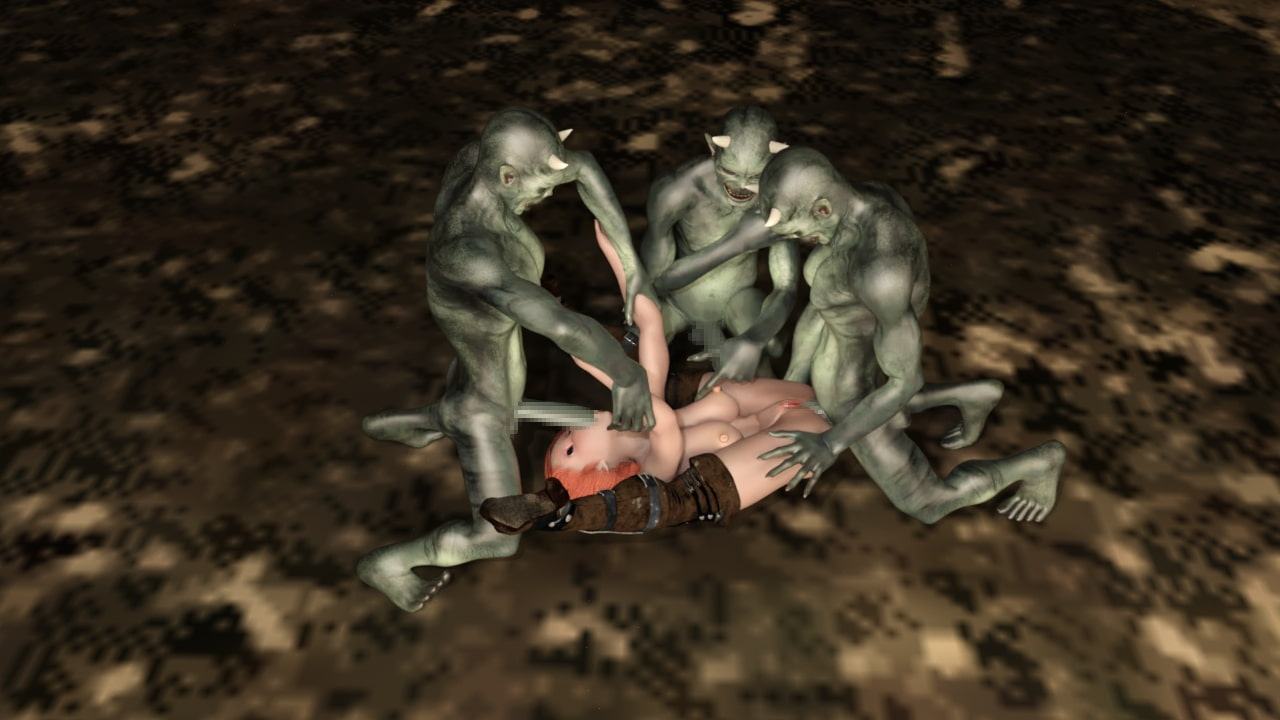 ファンタジー世界の小鬼戦闘-過激にHな戦場 女軽戦士編-