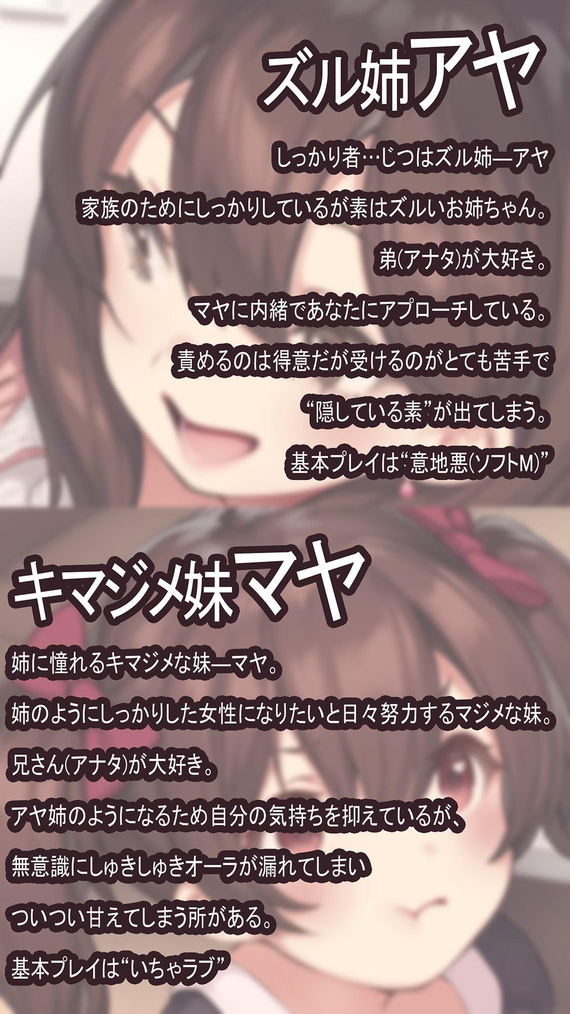 【収録約4時間】【オーディオコメンタリー付き】ズル姉とキマジメ妹のしゅきしゅき囁きとりあいH