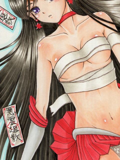 美少女戦〇セー〇ーサター〇、セー〇ーヴィーナ〇、セー〇ーマー〇のアナログイラスト(コピック系作品)