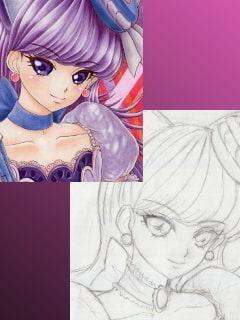 キ〇キ〇プ〇キュアア〇モード、キュ〇マ〇ロン、琴〇ゆ〇りのアナログイラスト(コピック系作品)