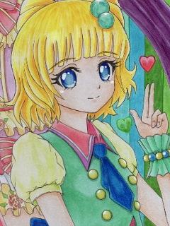 プ〇パラ そら〇スマ〇ルのアナログイラスト(コピック系作品)