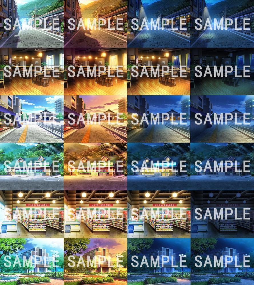 フリー背景素材集03_商店街編