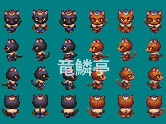 獣人歩行チップ-Vol.1猫獣人冒険者基本職セット