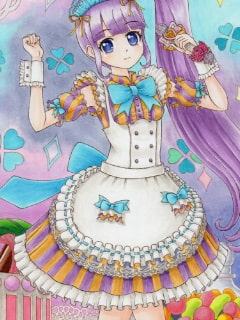 プ〇パラ ち〇、の〇、じゅの〇のアナログイラスト(コピック系作品)