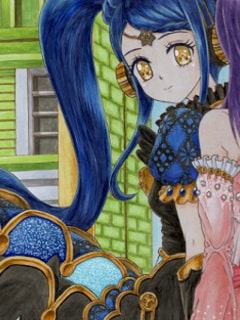 アイド〇タイムプ〇パラ しゅ〇かとガァ〇ラのアナログイラスト(コピック系作品)