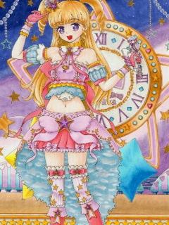 アイド〇タイムプ〇パラ ゆ〇、あ〇ま、ファ〇ルのアナログイラスト(コピック系作品)