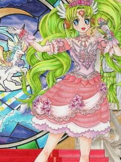 アイド〇タイムプ〇パラ ゆ〇、あ〇ま、ファ〇ルのアナログイラスト(コピック系作品)