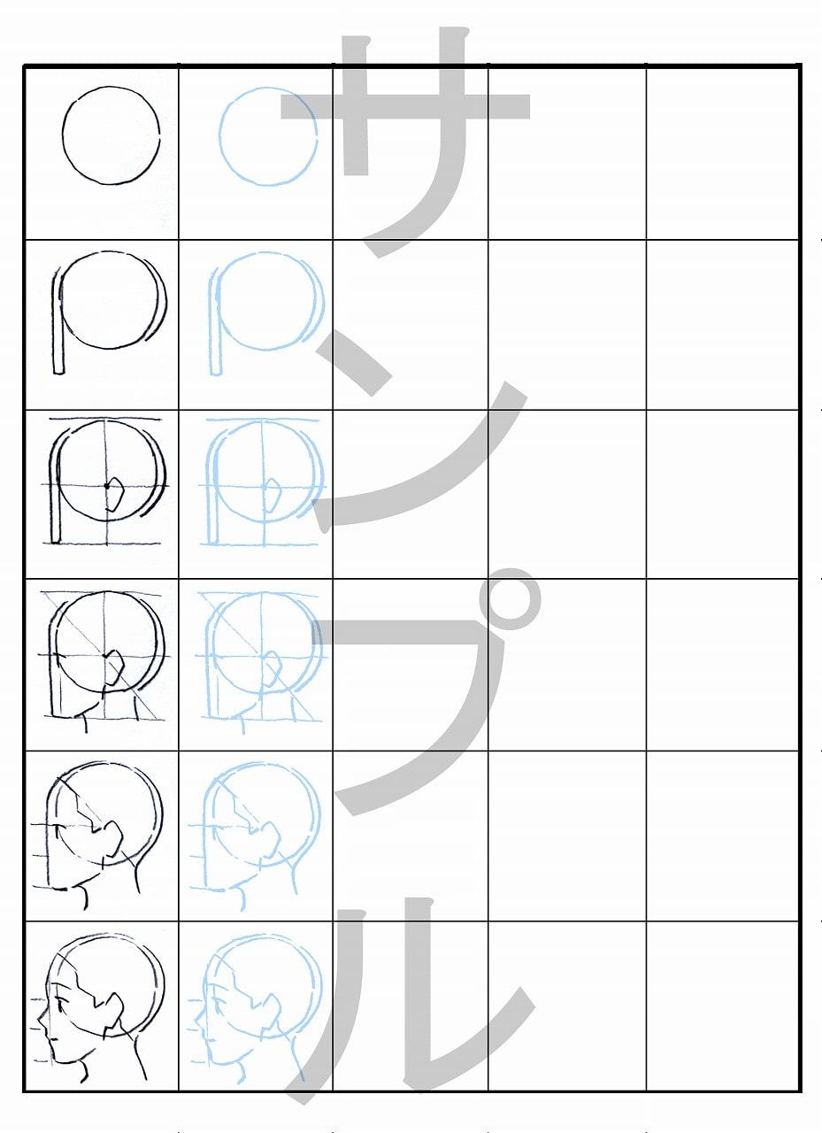 描けちゃうシリーズ(1)頭部の描き方