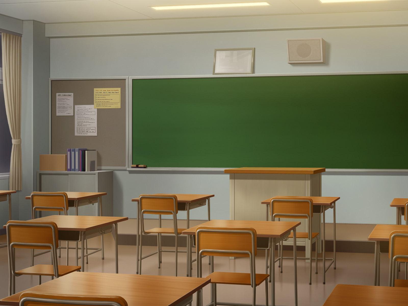 フリー背景素材 学校 教室