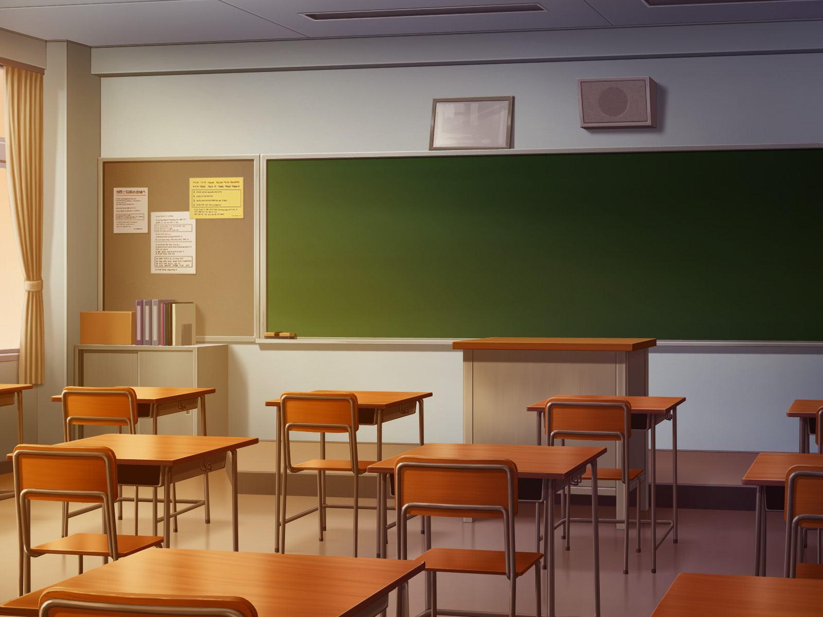 フリー背景素材 学校 教室