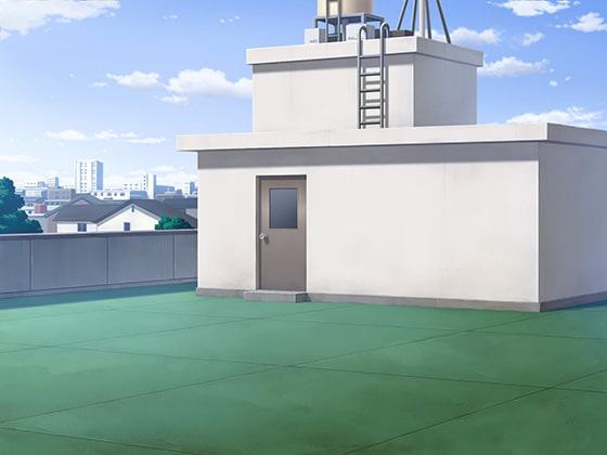 フリー背景素材 学校 屋上