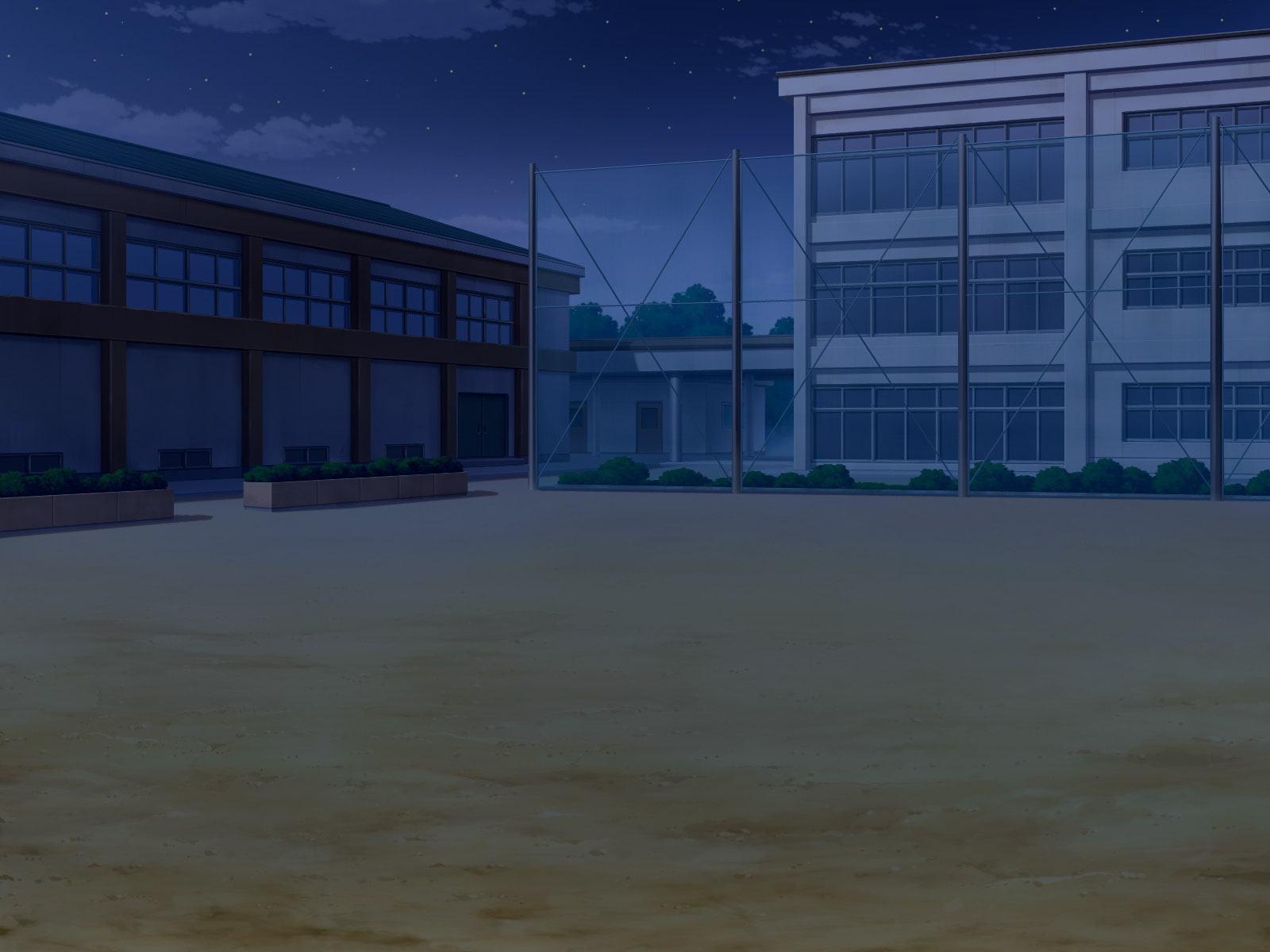 フリー背景素材 学校 校庭