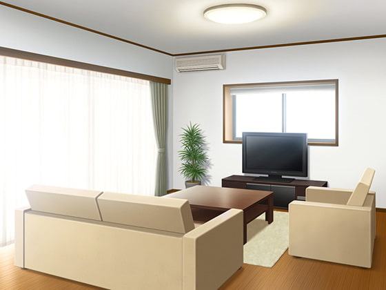 フリー背景素材 住宅 リビング