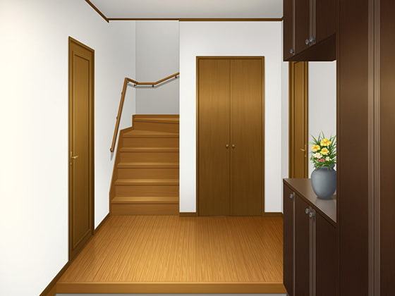 フリー背景素材 住宅 玄関