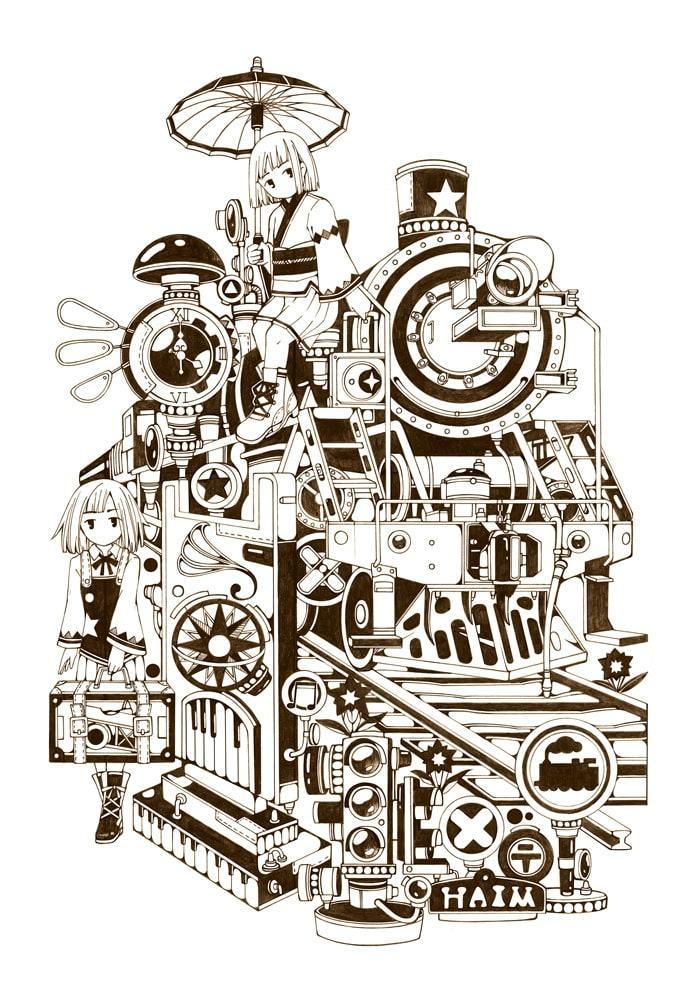 ハ三のスチームパンクイラスト集