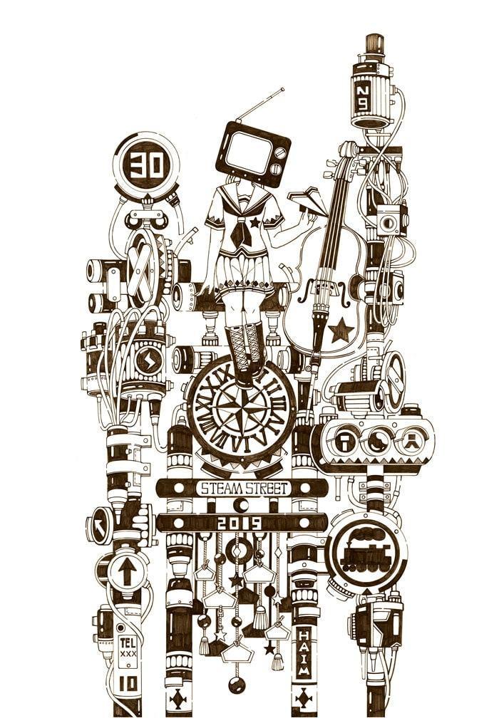 ハ三のスチームパンクイラスト集