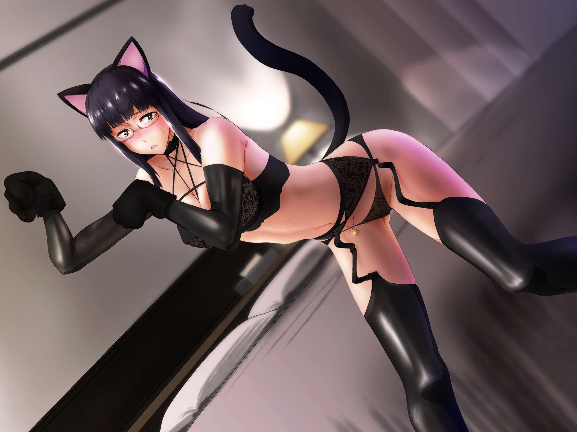 【極上耳吹き】知的クールで女王様な年上嫁にドスケベ猫コスランジェリーを着させたら甘えんぼ淫乱メス猫と化した件について