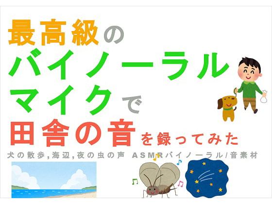 最高級のバイノーラルマイクで田舎の音を録ってみた～夏 犬の散歩,海の音,虫の声,夜の音 バイノーラル/ASMR/SE/音素材/音フェチ/ゲーム素材/同人音楽
