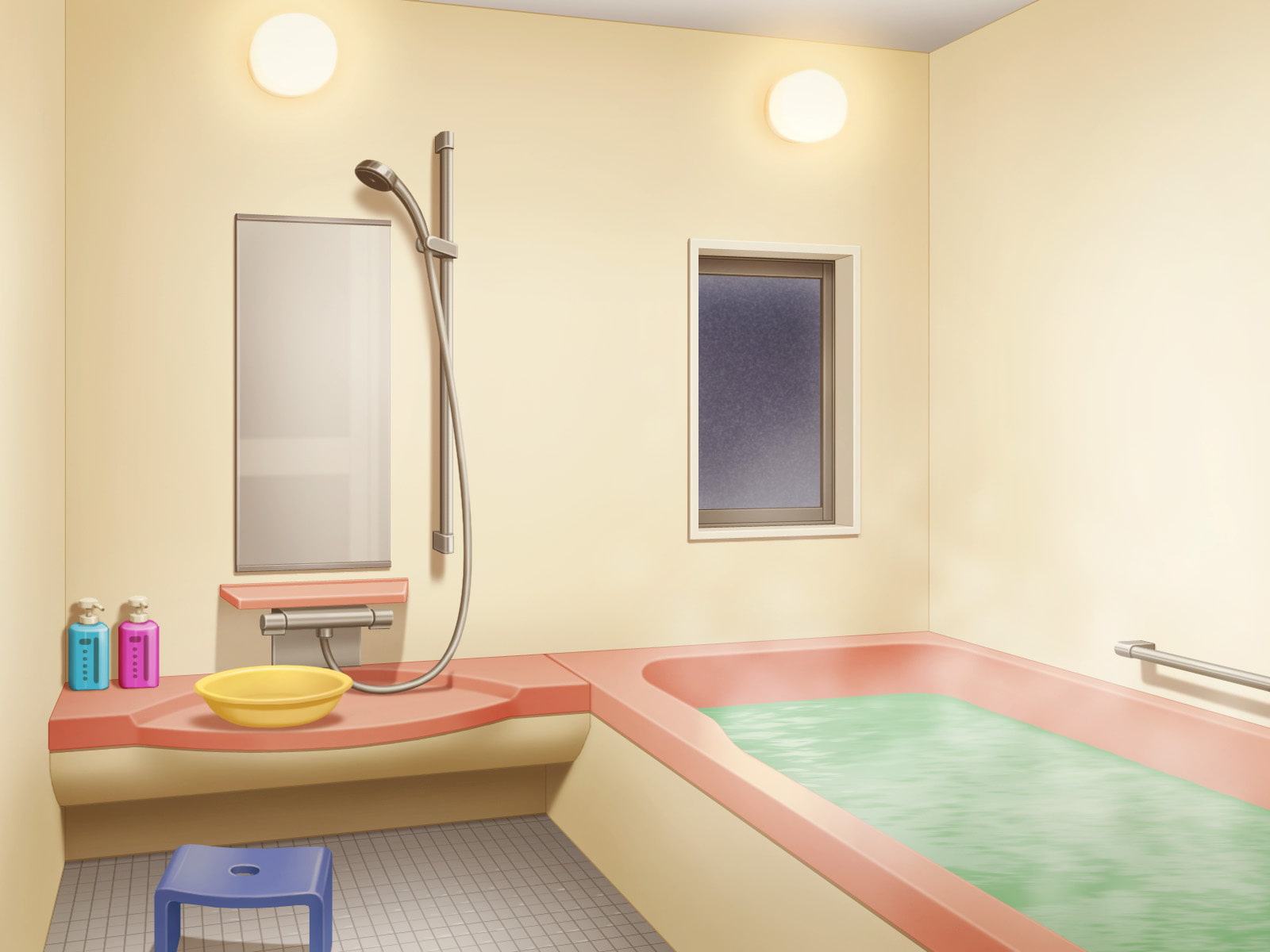 フリー背景素材 住宅 浴室