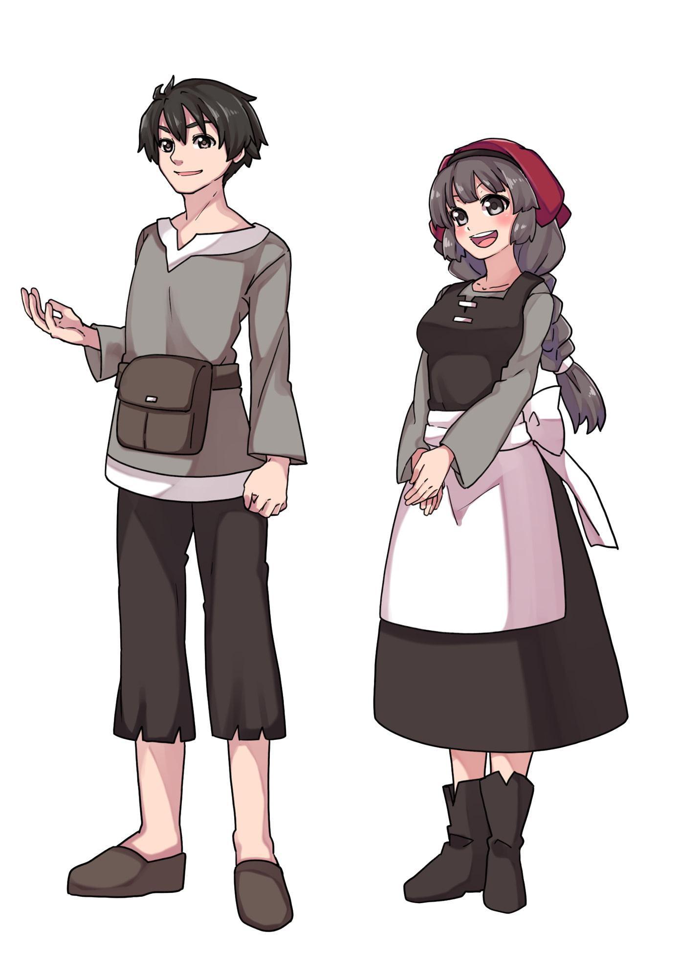 ファンタジーキャラクター 立ち絵素材 村人