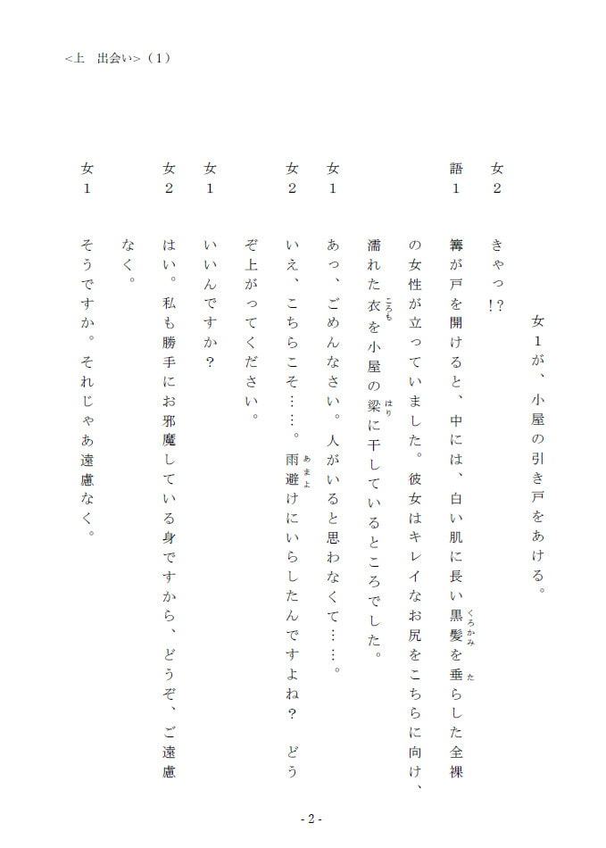 【台本】二人は、くノ一(上)～伊賀vs甲賀 堅忍不抜のイかせ合い～(PDF)