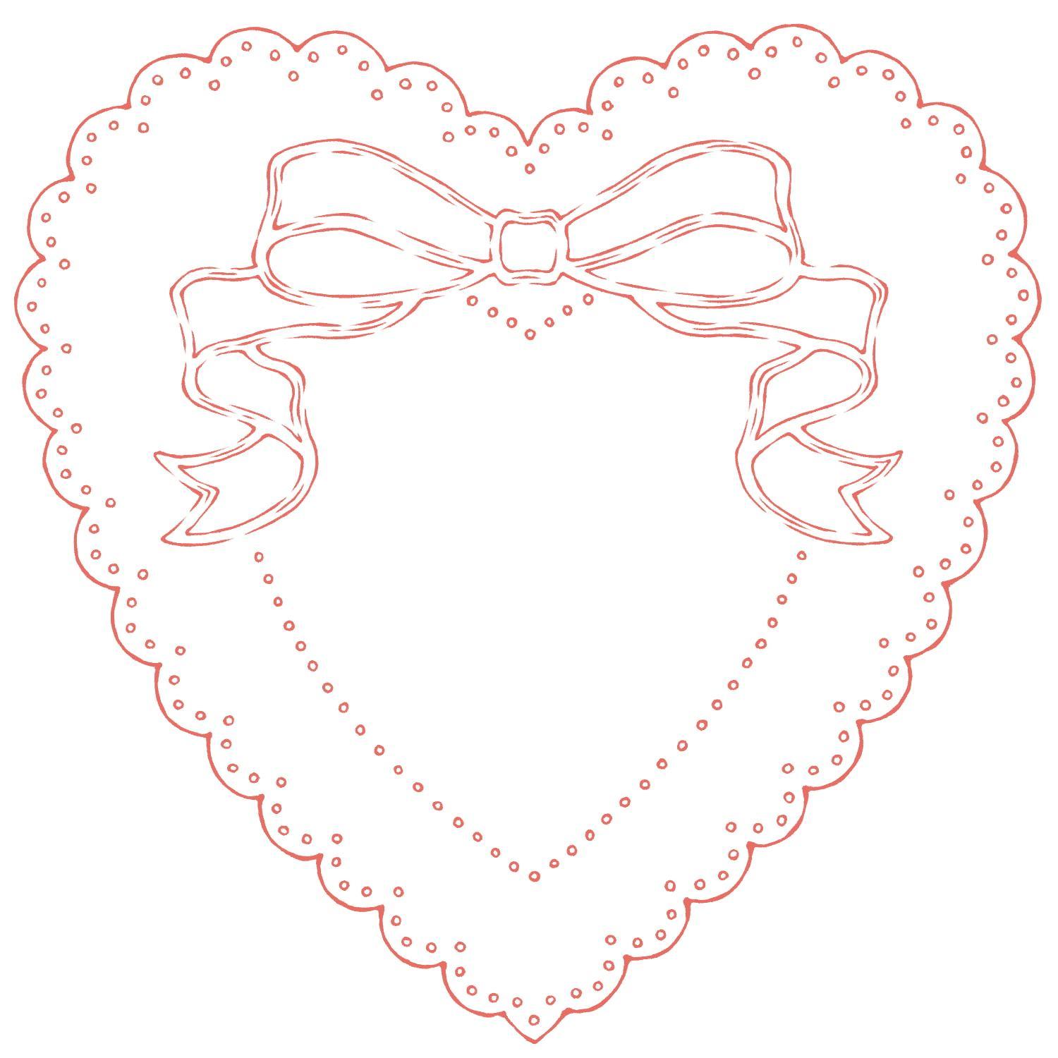 ハート型レース素材15種類×3色 合計45枚