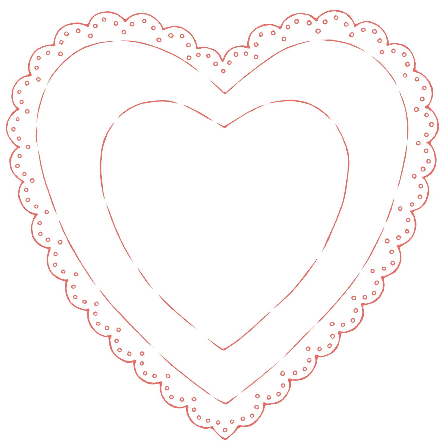 ハート型レース素材15種類×3色 合計45枚