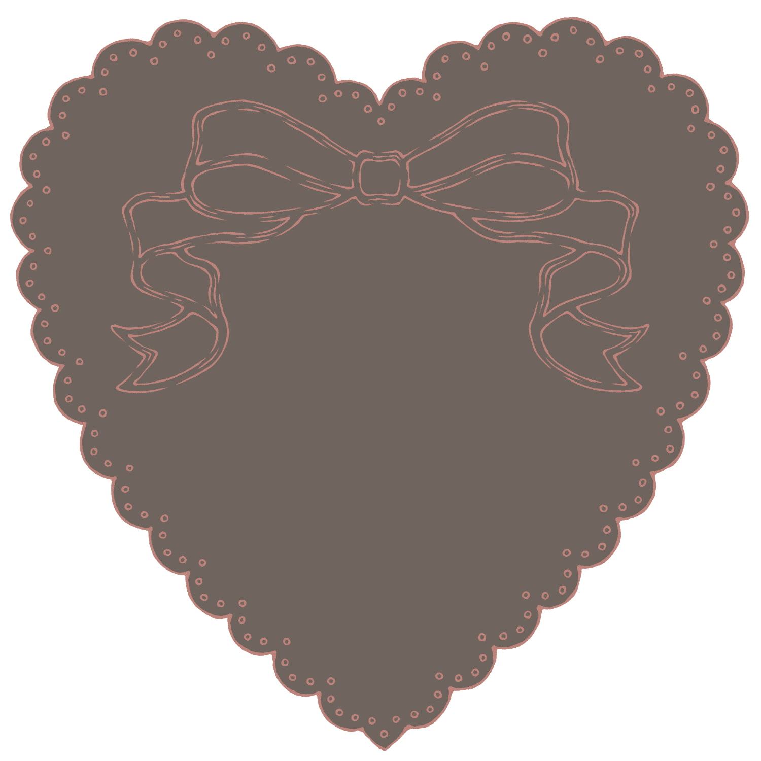 ハート型レース素材15種類×3色 合計45枚