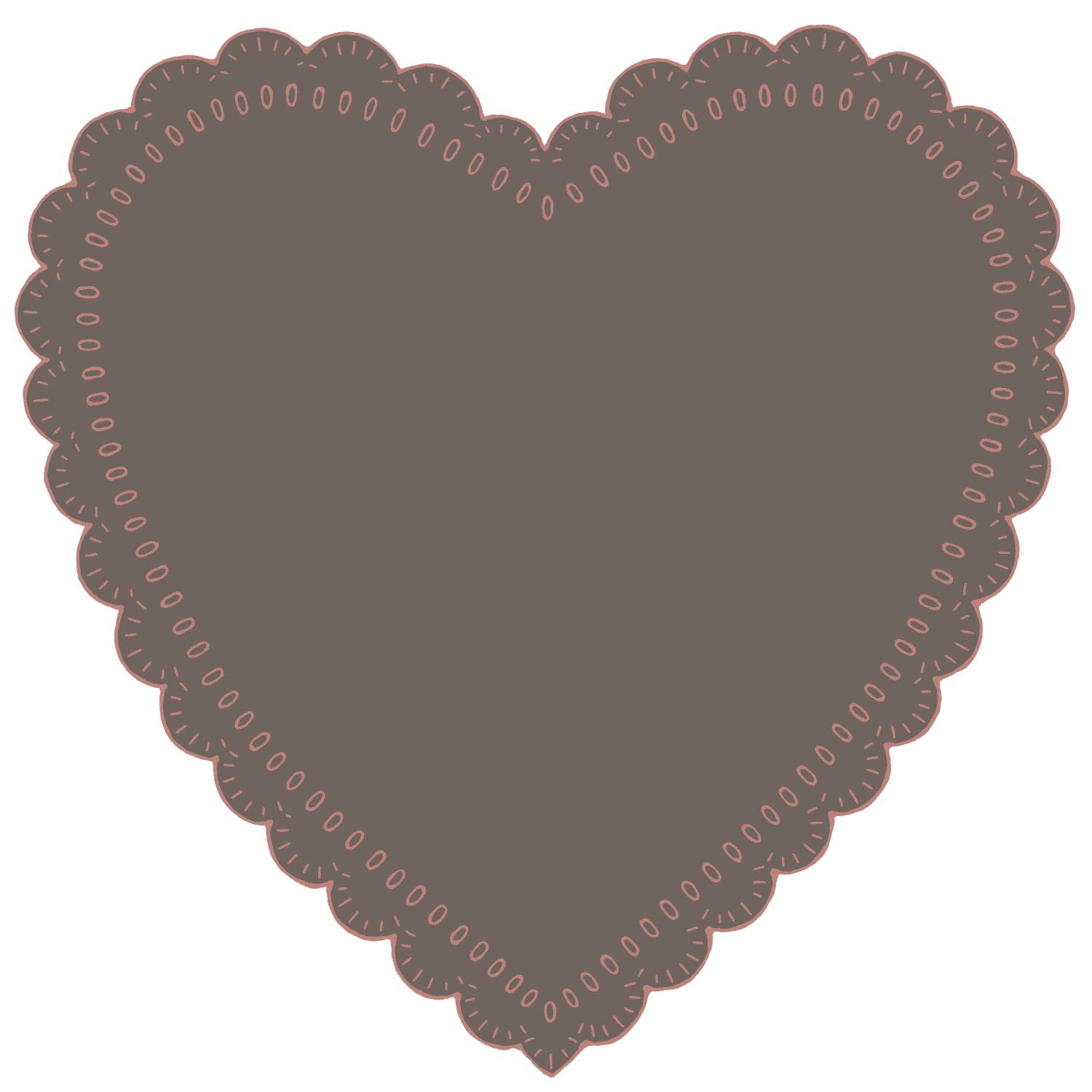 ハート型レース素材15種類×3色 合計45枚