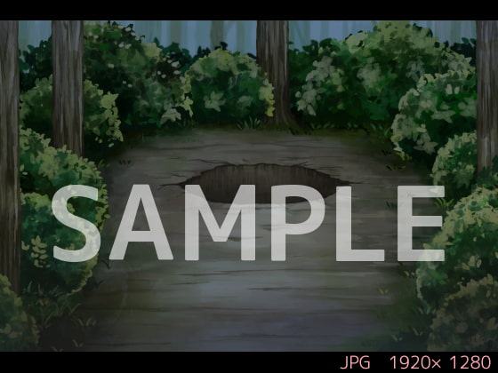 森 落とし穴 夜【ゲーム背景素材】