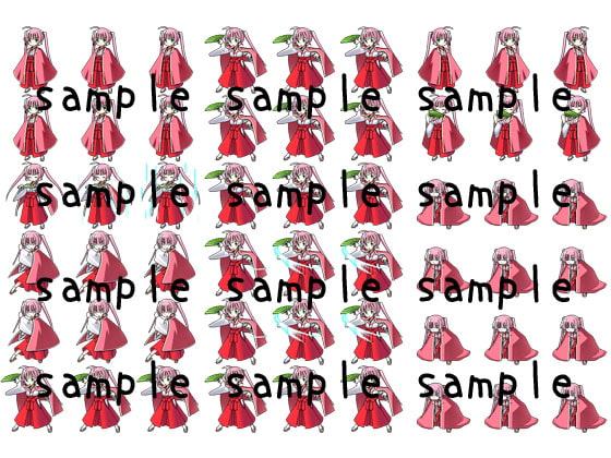 サイドビュードット絵素材集(freeze氷結の巫女-桜春雪-より)