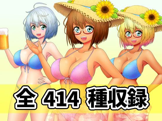 看板娘の立ち絵全身素材～水着～