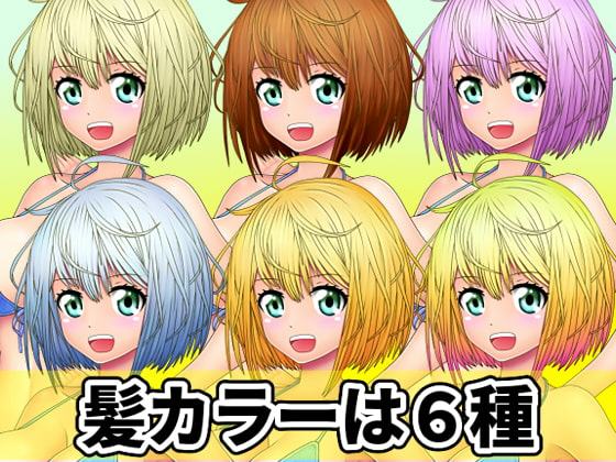 看板娘の立ち絵全身素材～水着～