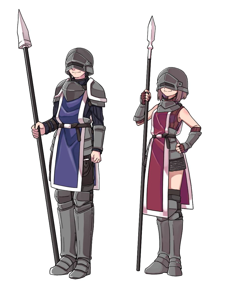 ファンタジーキャラクター 立ち絵素材 王国兵士・騎士